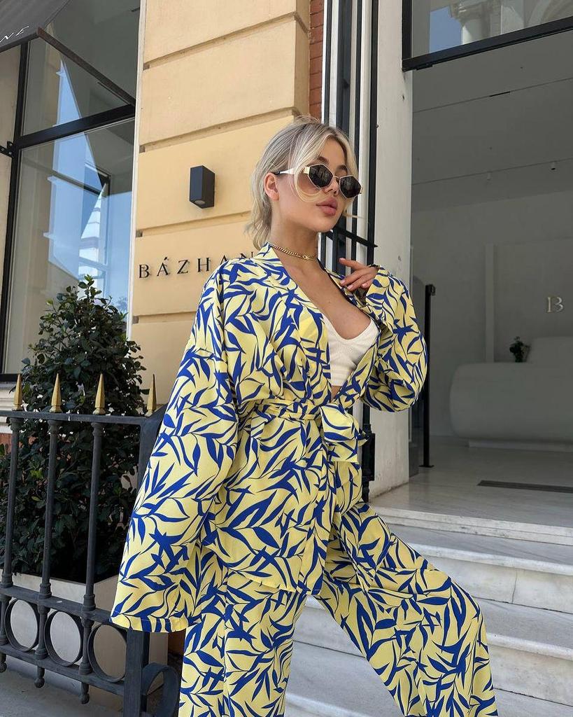 2024 Euro-American Style Autumn/Winter Long Sleeve Stripe Pajama Set - Casual Women's Comfy Pants & Shirt