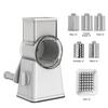 6-in-1 Rotary Vegetable Cutter Handheld Food Chopper with Stainless Steel Blades Kitchen Gadget for Grating Slicing Dicing