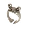 Cute Women Men Simple Design Rings Vintage Owl Frog Smiling Ring For Woman Girl Ancient Silver Color Retro Punk Jewelry Gift