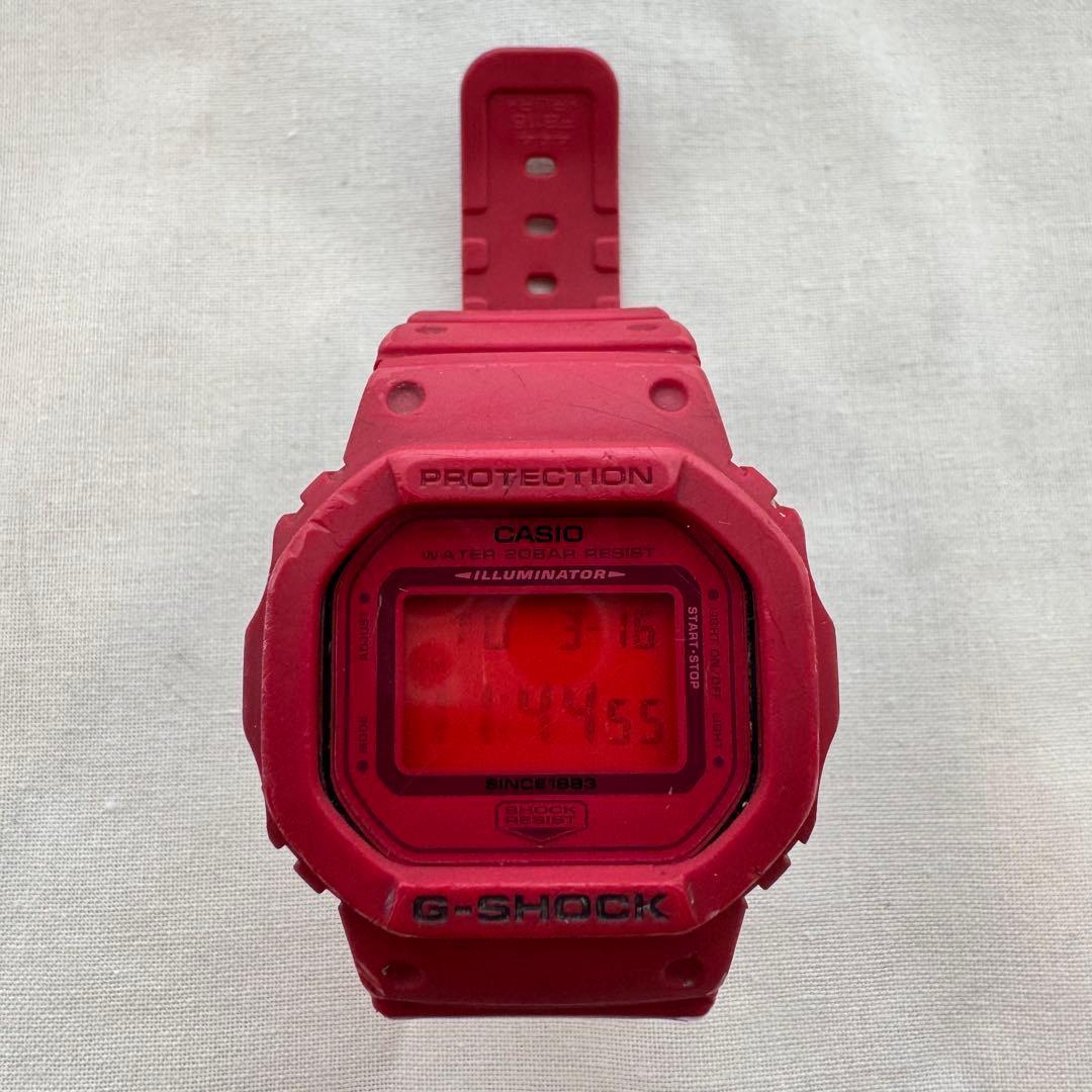 Used G-SHOCK DW-5635C-4JR 35th Anniversary RED OUT Inverted LCD
