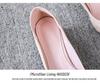 Autumn 2025 Women's Genuine Leather Korean Fashion Pointed Toe Slip-On Chunky Mid Heel Shoes
