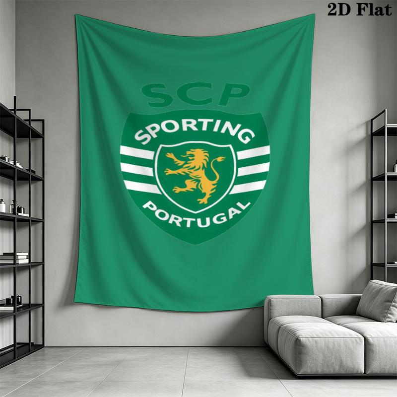 Sporting CP Wall Tapestry Aesthetic Wall Hanging Printed Fabric Blanket Decorative Tapestries for Bedroom Living Room Home Decor