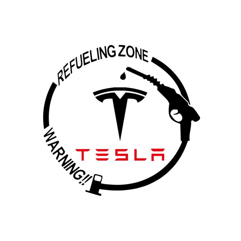 Car Badge Vinyl Reflective Fuel Tank Cap Stickers Decal Accessories For Tesla Model 3 Model S Model X Y Roadster Performance