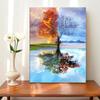 Painting by Numbers Creative Paintings Canvas Pictures Tree Four Seasons