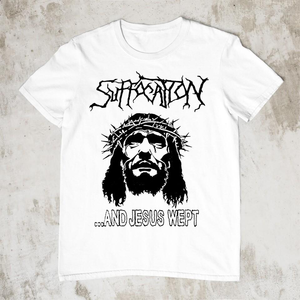 NEW Suffocation Band AND JESUS WEPT White All Size Shirt AR917 XXXXL