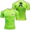 Comfortable Fitness T-shirt for Men Izuku Midoriya Graphic Breathable Slim Top Summer Gym Jogging Training Elastic Fitness Suit