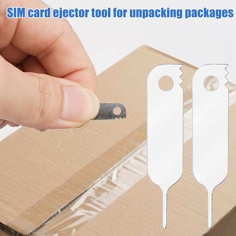 10Pcs Universal SIM Card Eject Pin Needle Tool For iPhone Android, 2-in-1 SIM Tray Open Pin & Package Opener