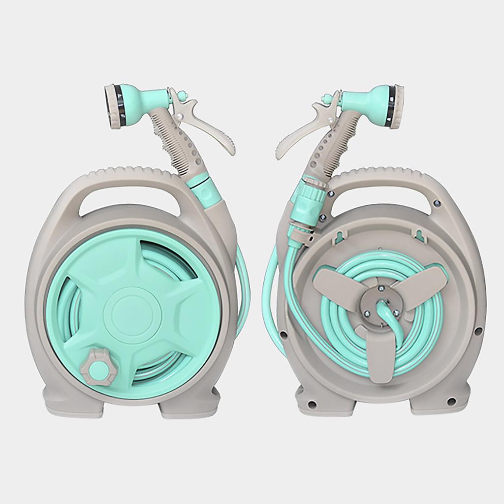 Gartenschlauchaufroller Auslaufsicher Kompakt Tragbar Autowaschschlauchaufroller mit 15m Schlauch zum Gartenbewässern Autowaschen