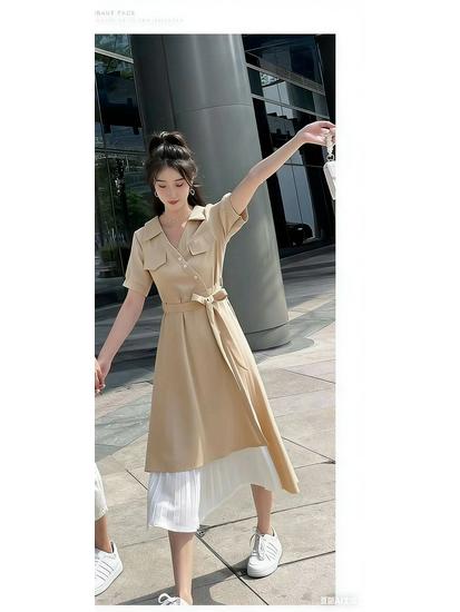 Abito Lungo Dimagrante da Donna Taglie Forti - Elegante Design Copri Pancia