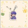 BTS Cute Keychain, Cartoon Figure Keyring with Rose Design, Kpop Idol Cartoon Bag Pendant for ARMY Fans(Jin RM Suga Jimin V J-Hope Jungkook)