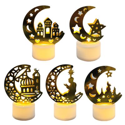 5 Stück LED Eid Ramadan Kerzenlicht Muslimische Deko Ornament Muslimische LED Kerzen Licht Partyzubehör