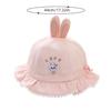 Cute Rabbit Baby Girl Bucket Hat Lace Ruffle Fisherman Cap for Toddler Kids Adjustable Drawstring Basin Caps