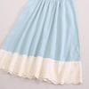 Sweet Mori Girl Plaid Embroidered Lace Sleeveless Vest Dress with Front and Back Ties