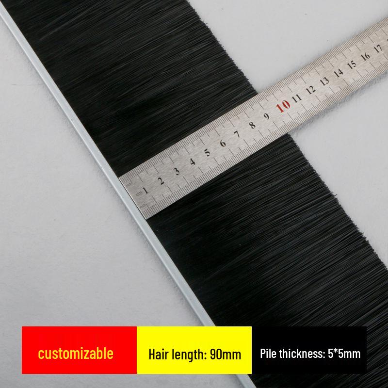 Braune kundenspezifische Nylonborstenbürste für staubdichte Abdichtung und Drehtüren