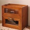 Retro simple style makeup brush storage desktop remote control box Desk storage shelf desktop storage box