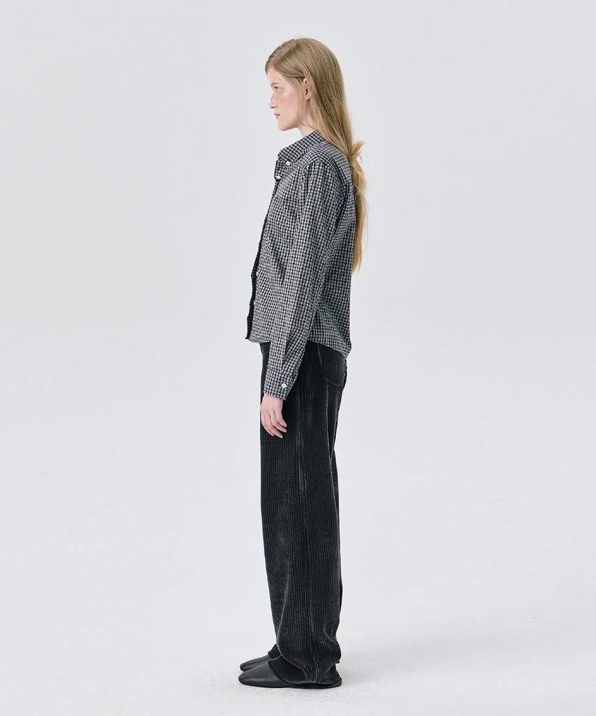 WNDERKAMMER Corduroy Straight Pants_Dark Grey