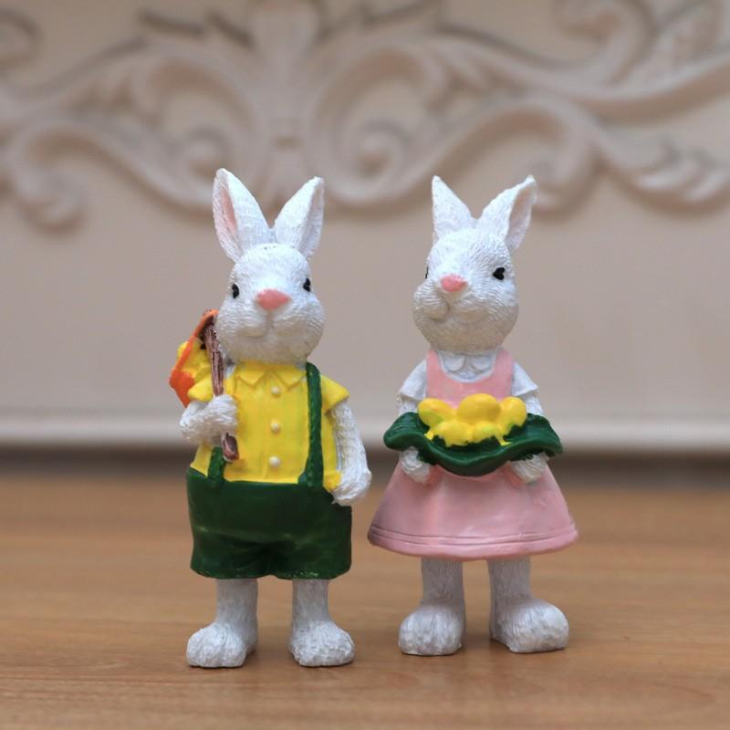 Easter Garden Courtyard Decoration  Animal Ornament Window View Kindergarten 2PC