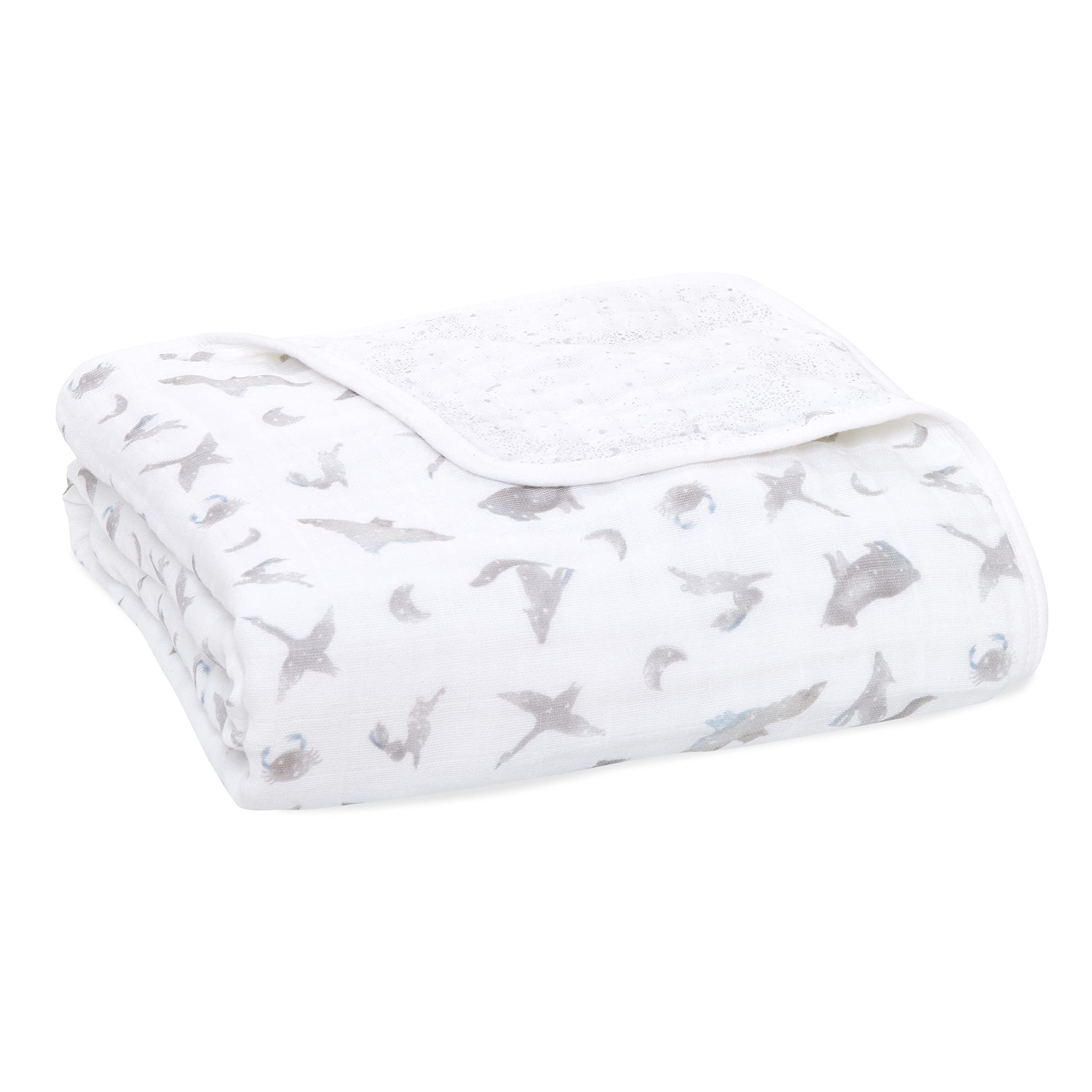 aden anais and Japan Official Product Organic Baby Map the Animals Muslin Cotton Gauze Baby Shower Gift BLADABADBO10006 + (Aden Anais) Blanket,