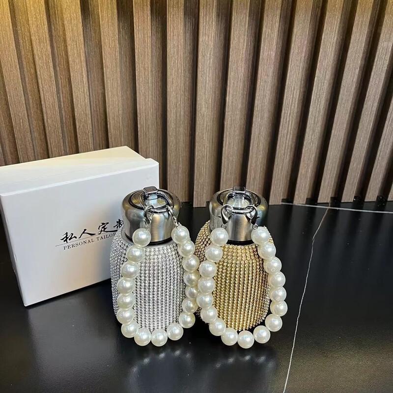Shangqi Diamond-Studded Portable Stainless Steel Thermos