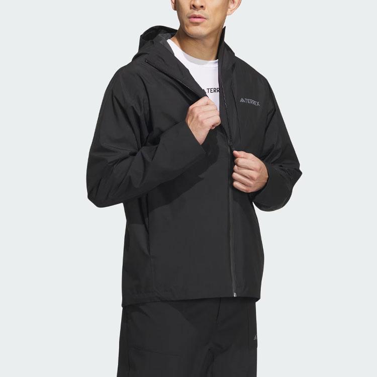 Adidas Rain.Rdy Transitional Jacket Solid Logo Outdoor Waterproof Sports Jacket Men Jacket Black IL8910