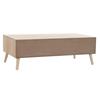 Table basse - Boho - Marron - MDF, Sapin - 120 cm