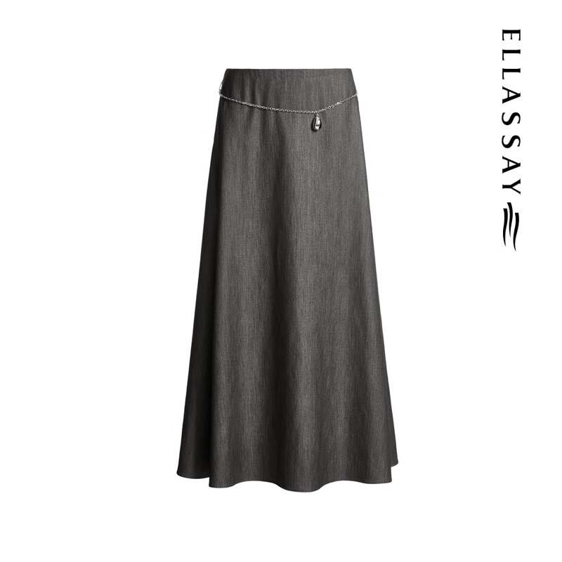 ELLASSAY Elegant Commuter High-Waist Mid-Length Skirt