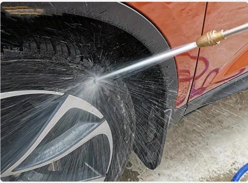 Copper High-Pressure Car Wash Nozzle with Brush Attachment