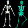 90cm Halloween Luminous Skeleton Hanging Flexible Joints Skeleton Outdoor Crazy Scary Hanging Props