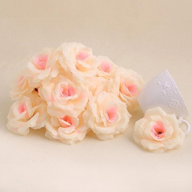 Buy 5 pcs Roses Artificial Silk Flower Heads DIY Small Bud Party ...