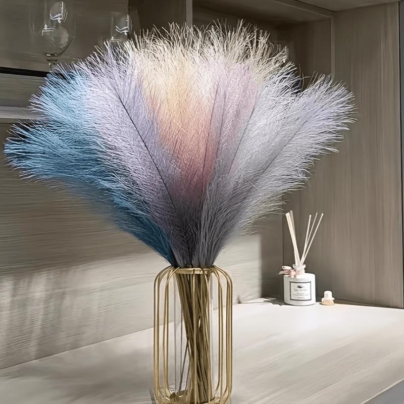 

20pcs Artificial Puwei Grass, 55cm Artificial Fluffy Puwei Used for Home Decoration, Desktop Display, Fabric Material, Container-free 20pcs разноцветный