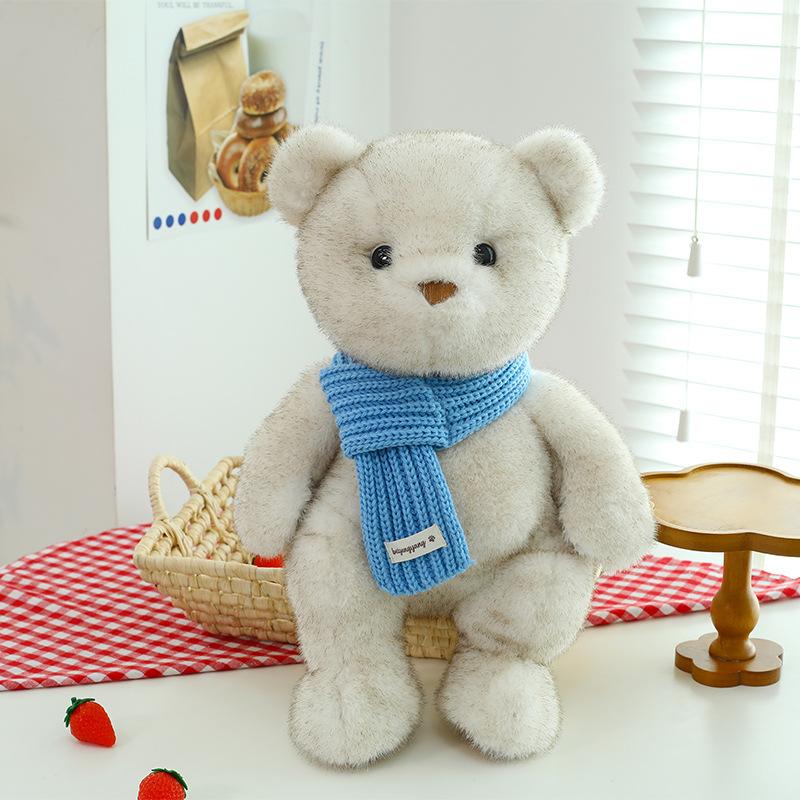 

Cute Scarf, Warm Bear Plush Toy, Cute Teddy Bear Doll Girl Sleeping Doll Gift 45cm
