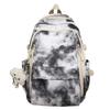 The new large-capacity multi-compartment schoolbag is tie-dyed, cute and sweet literary backpack, versatile casual and lightweight make-up bag.