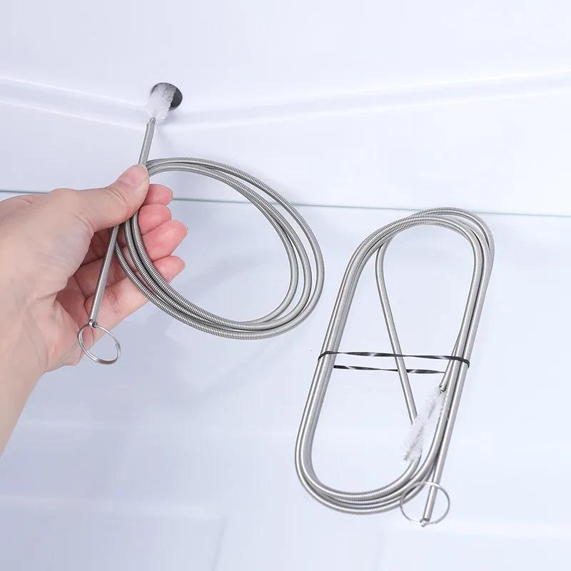 Portable Refrigerator Drain Cleaning Dredge Tool Drain Hole Kit Wash Brush Suction Syringe Hose Home Fridge Cleaner Sticks