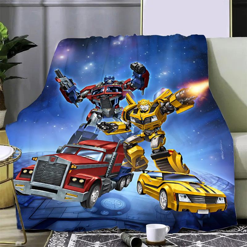 Anime Transformers G1 Car Robot Printed Blanket Picnic Blankets Warm Blanket Soft Comfortable Blanket Home Travel Birthday Gift