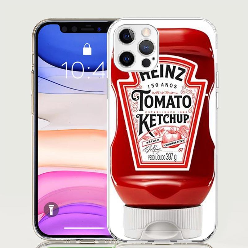 Lamb Heinz Tomato Ketchup Phone Case For iPhone 18 17 Air 16 15 Plus 11 14 Pro Max 13 Mini 12 7 8 + SE Pattern Art Customized Cover