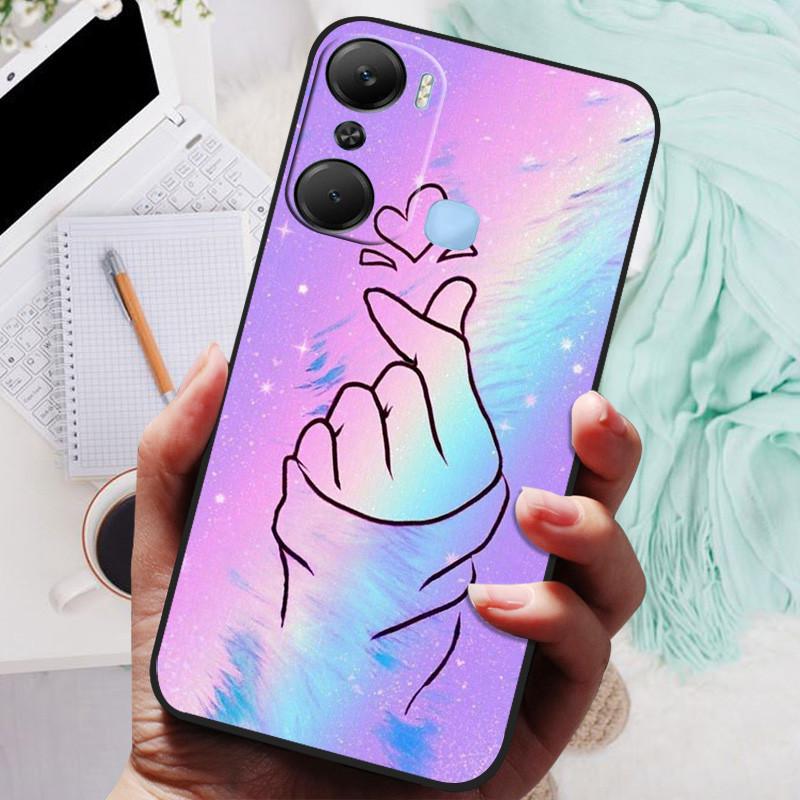 For Infinix Hot 12 Pro Case Black Cover Lion Wolf Silicone Soft Back Cases For Infinix Hot 12i Hot12 Pro / Hot 20 5G Case Shell