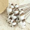 10Pcs Artificial Dried Flower Cotton Stems Floral Branch Stage Home Decoration