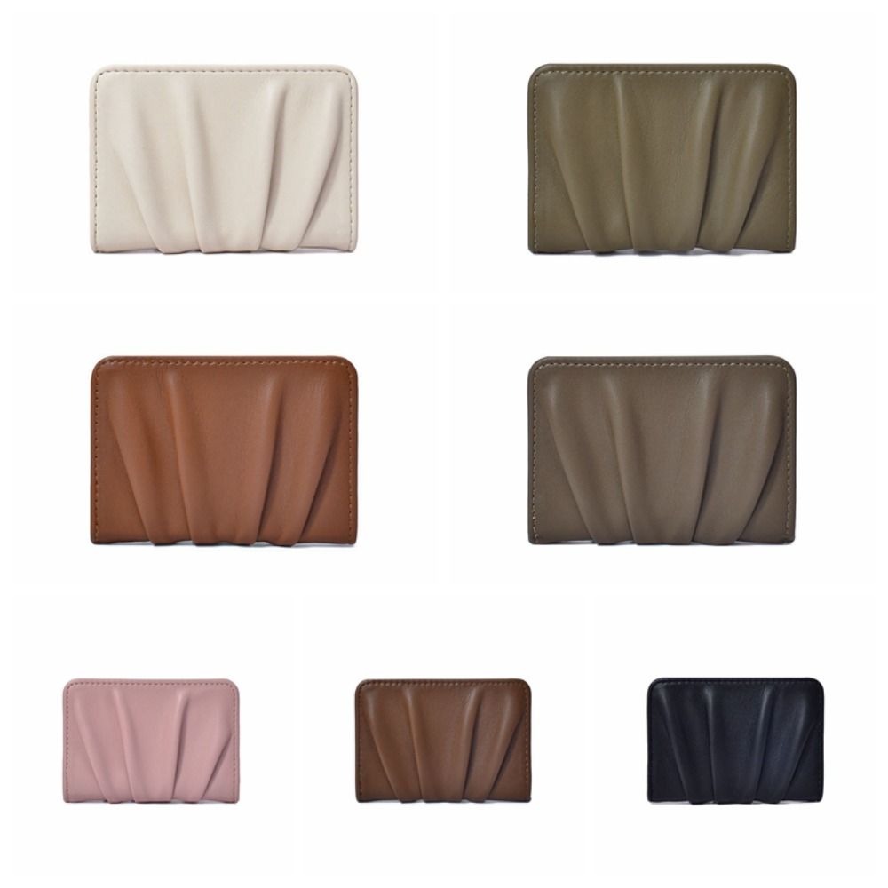 Korean Style Simplified Purse Sewn Mini Coin Pouch Button Short Small Bag Daily