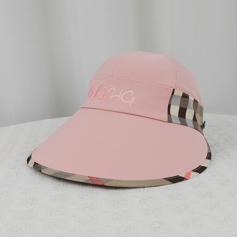 Cappello da sole estivo a tesa larga da donna, cappello da sole a quadri alla moda e versatile, cappello da sole per il tempo libero all'aperto e i viaggi