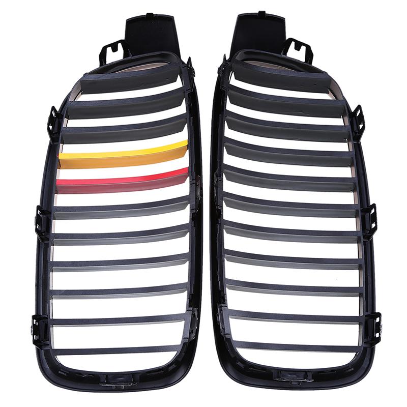 2Pcs Car Front Bumper Center Grilles Black Grills 51137263479 51137263480 for BMW 3-Series F31 Touring 2012 2013 2014 2015-2017