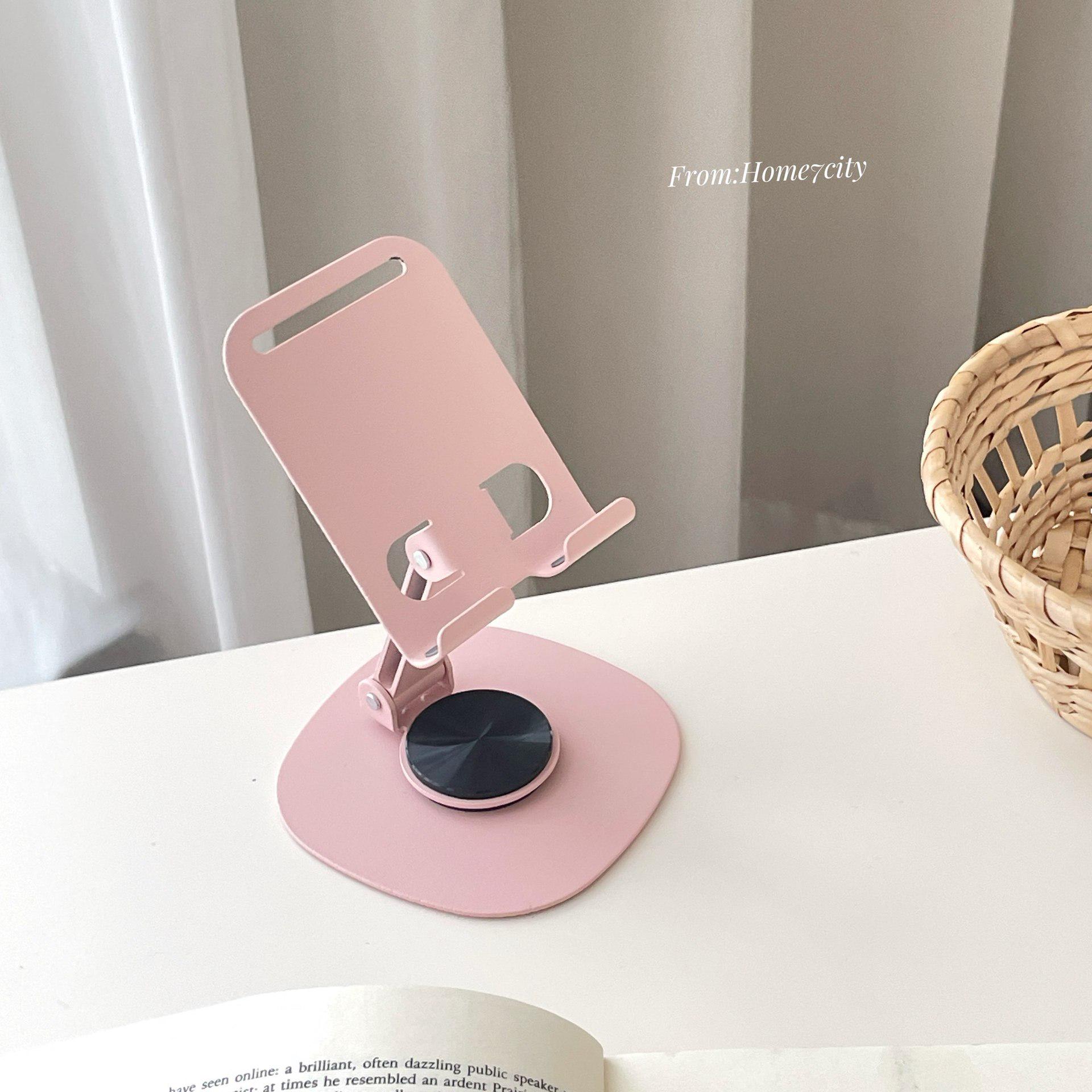 Adjustable Metal Phone & Tablet Holder - Foldable Stand for Desktop & Live Streaming