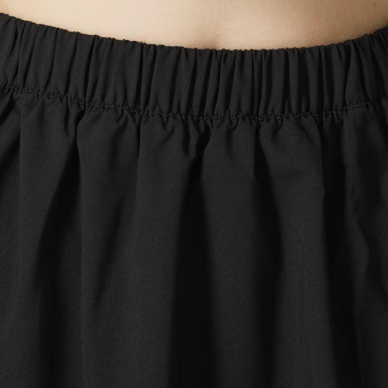 Puma Solid Color Breathable High Waist Casual Fitted Long Skirt Women skirts Black 623025-01