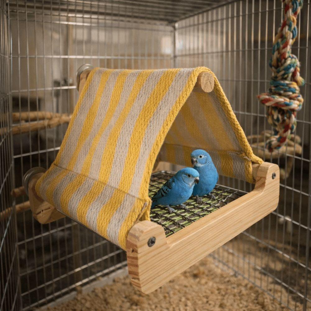 Breathable Bird Shelter Retractable Hanging Hammock Bird Nest House  Cage Accessories