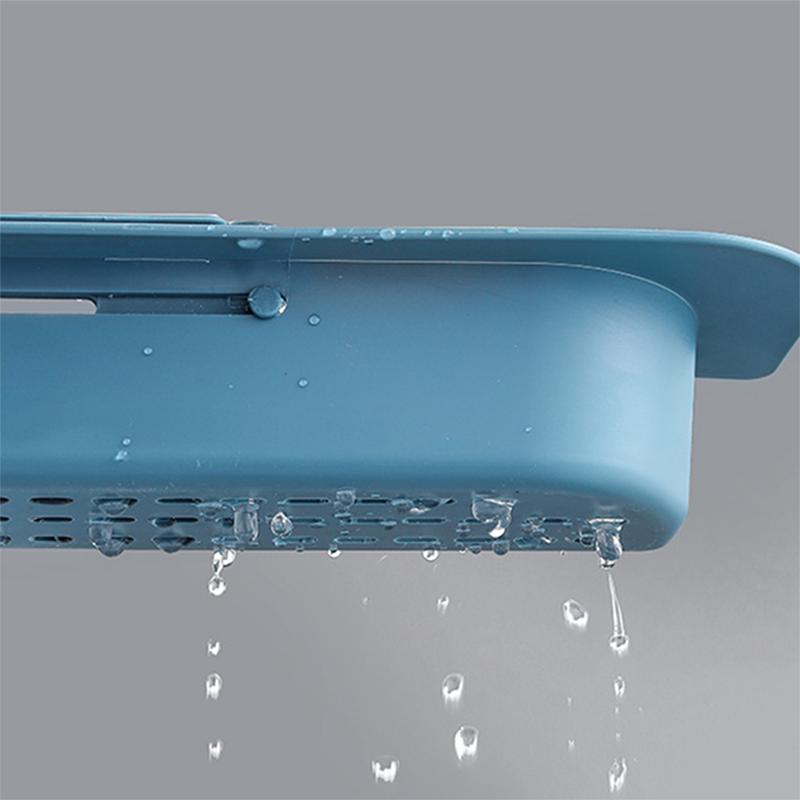Kitchen Sinks Soap Sponge Organizer Holder Telescopic Sink Shelf Drain Rack Storage Basket Kitchen Gadgets Accessories