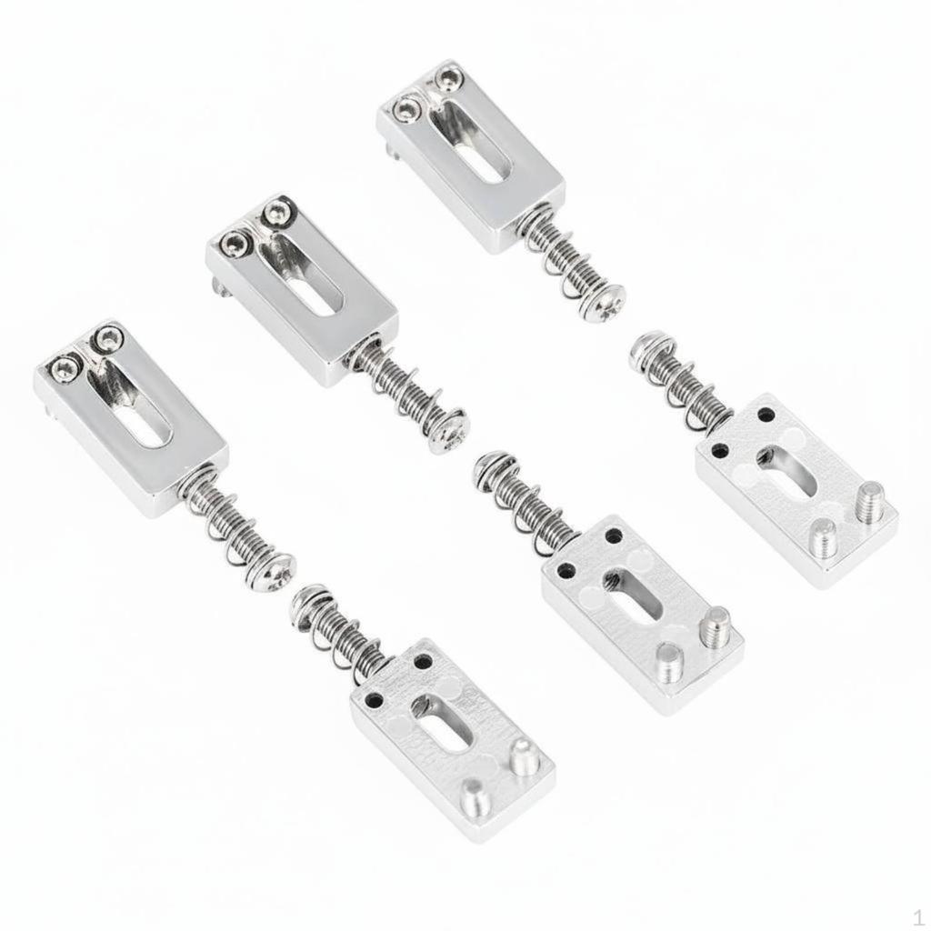 6 Pieces Guitar Saddles Intonation Electric Bridge Tremolo Saddle Set for