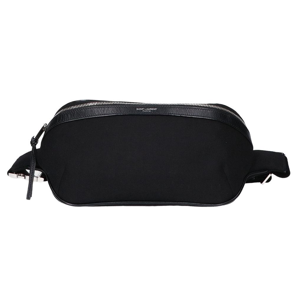 SAINT LAURENT PARIS [Excellent Condition] 557831 Canvas/Leather Belt Bag Waist bag blackUsed