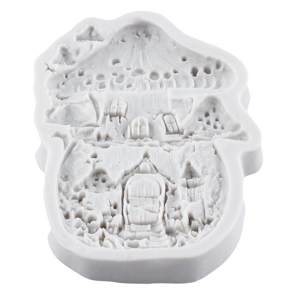 Mushroom House Silicone Mold Mushroom Fondant Molds Cake Decorating Tools Cupcake Topper Candy Sugar Craft Gum Paste Polymer Clay