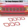 7pcs/set ABS Car Front Grille Ert Ring Grille Cover Trim for Jeep Compass  Mesh Grille Ert Cover Bumper Fender Cover