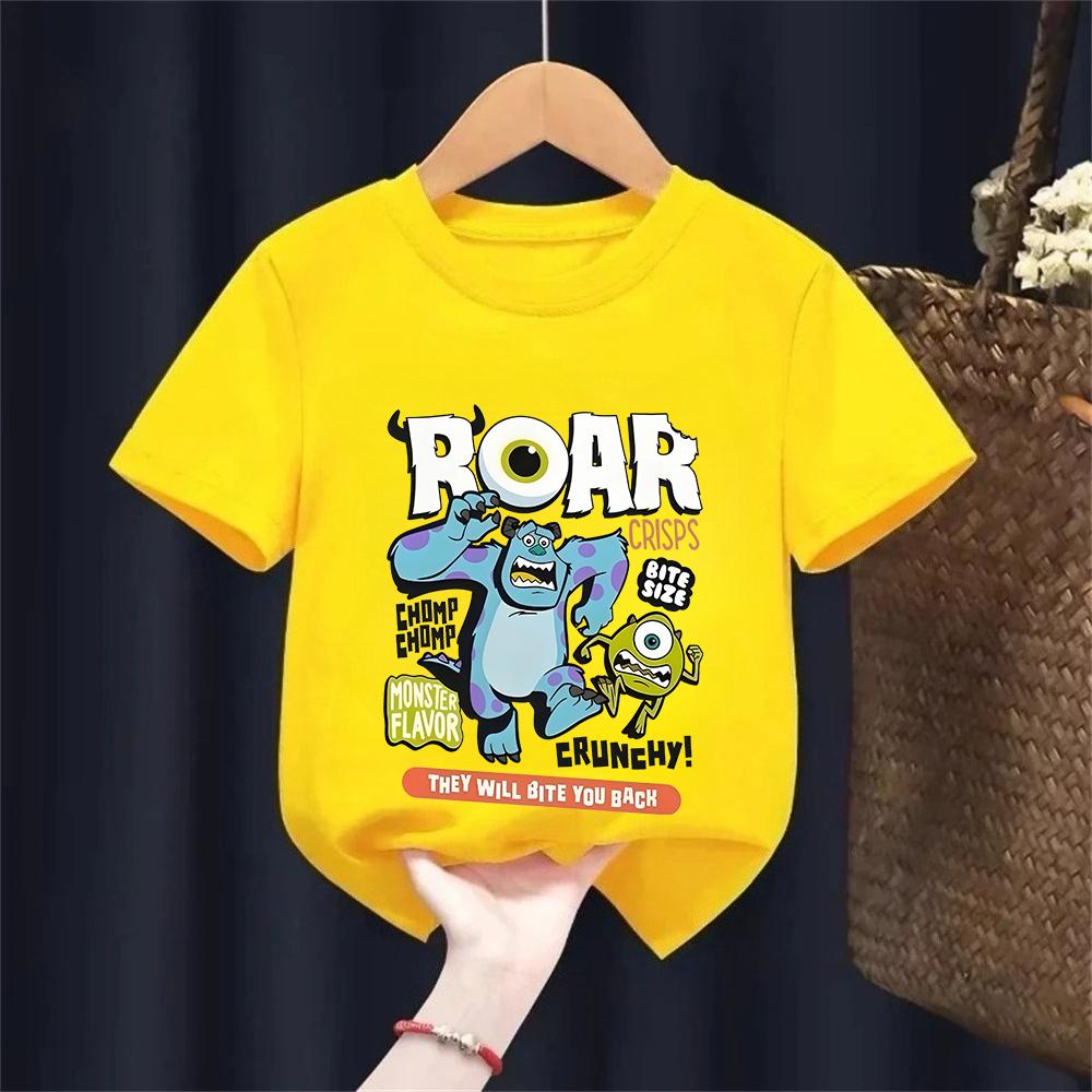 Dětské Disney Příšerky s.r.o.. Vzorované tričko pro aktivity, Unisex s krátkým rukávem