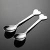 Stainless Steel Love Fork Spoon Cake Dessert Tableware Short Gift Children's Short Spoon Fruit Fork